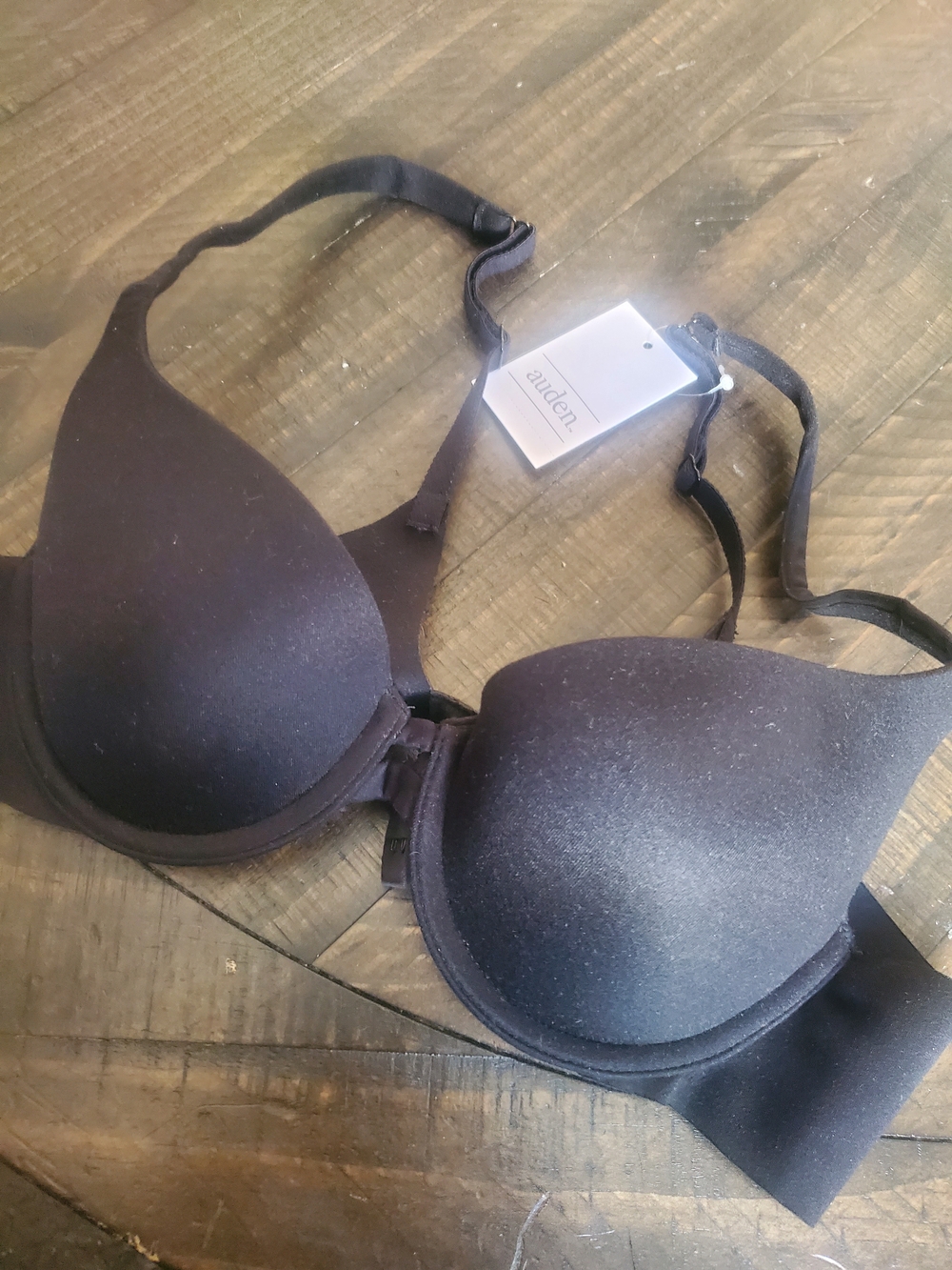 Auden Black Molded T-Shirt Bra with Smooth Cups